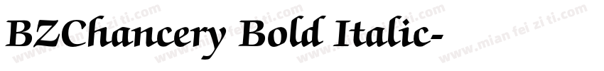 BZChancery Bold Italic字体转换